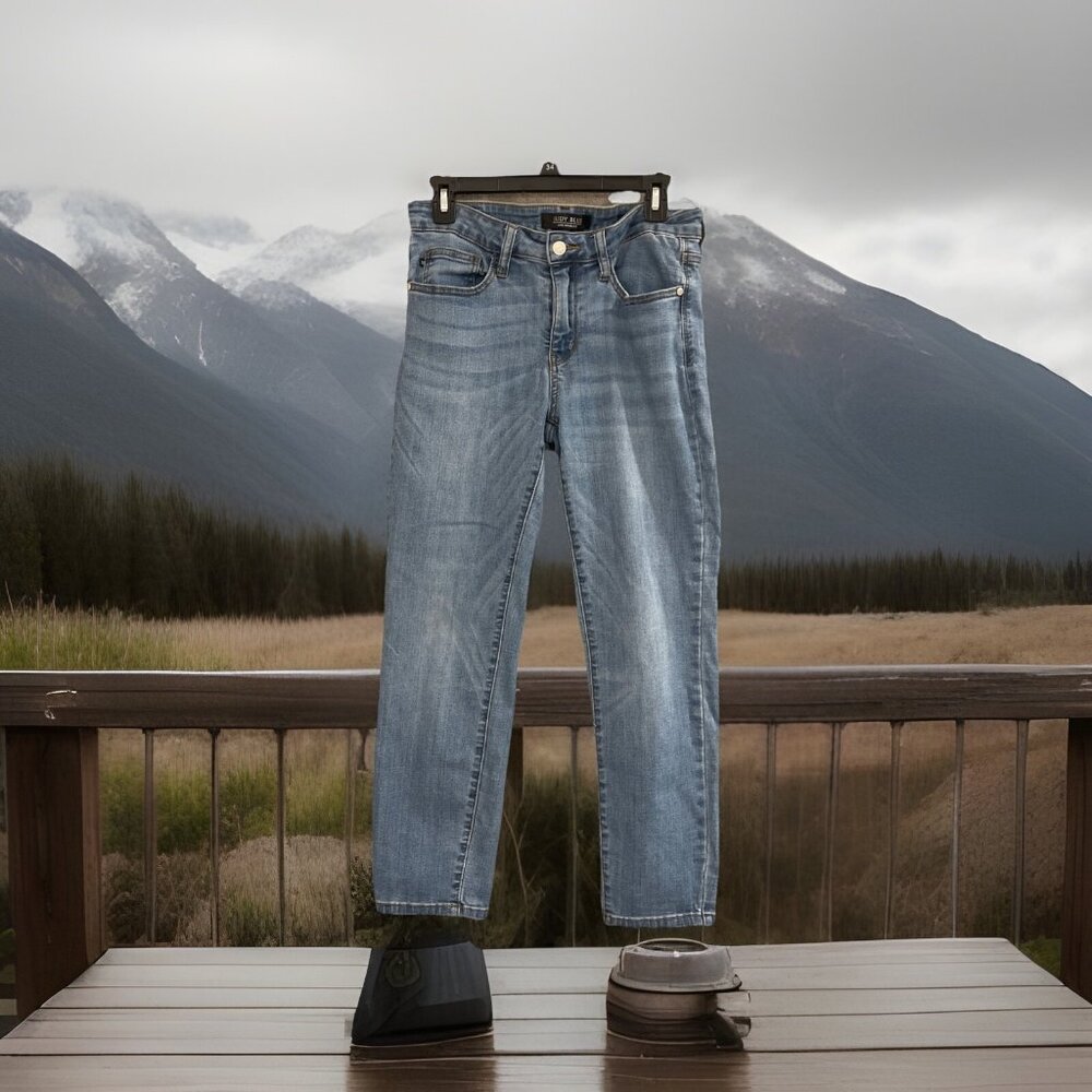Judy Blue Dark‎ Wash Relaxed Fit Straight Leg Jeans JB82103 JS MD Womens Size 30